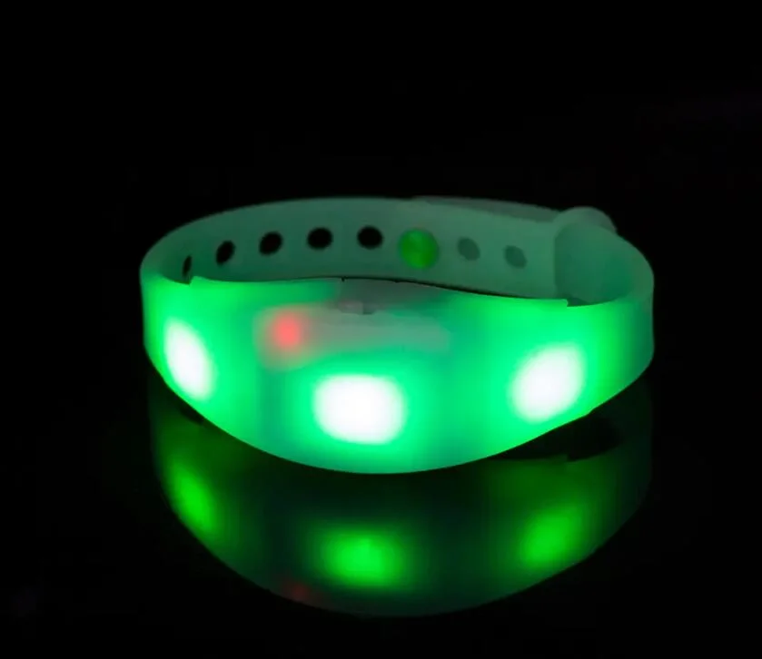 15colors Logo Control remoto LED Reloj pulsera DMX controlado muñequera Para el Partido