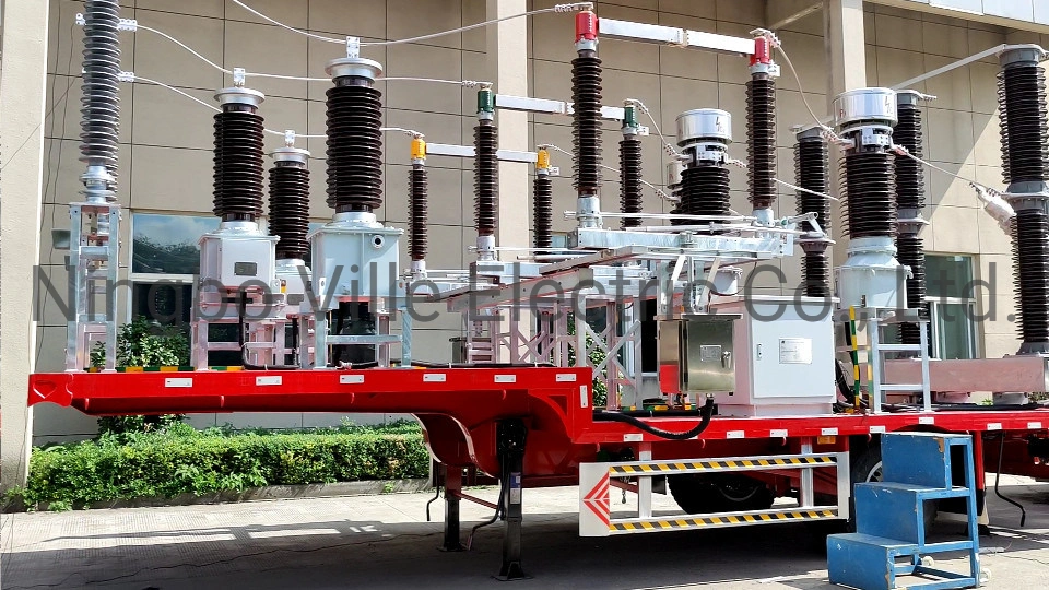 Subestación móvil 66/20 Kv/0.4kv 10 MVA con la carretilla se reunieron los bienes muebles de la estación de transformador de 20kv sig chasis de metal