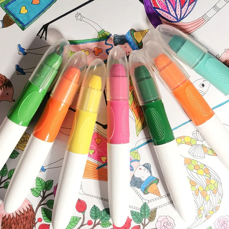 Stationery School Supply Quick Drying Tempera Paint Sticks 12 Colors Silky Gel Crayons for Kids