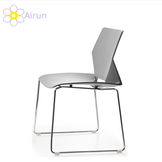 Modern Office Furniture Chromed Metal Legs Steel Plastic Training Chair