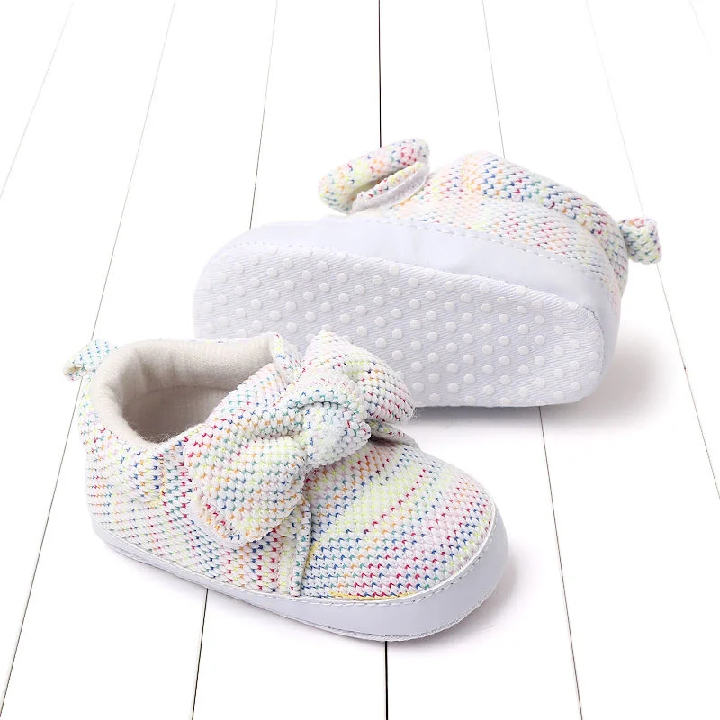 Spring and Autumn New Knitted 0-1 Year Old Baby Princess Soft Shoes