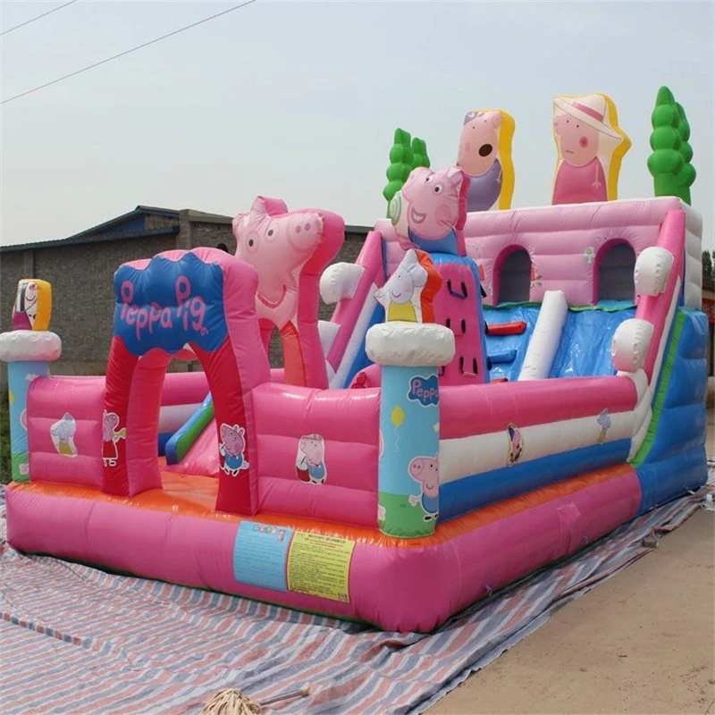 Big Inflatable Castle Fun City Amusement Park Bouncy Castle Toy with Slide for Kids Inflatable Castle