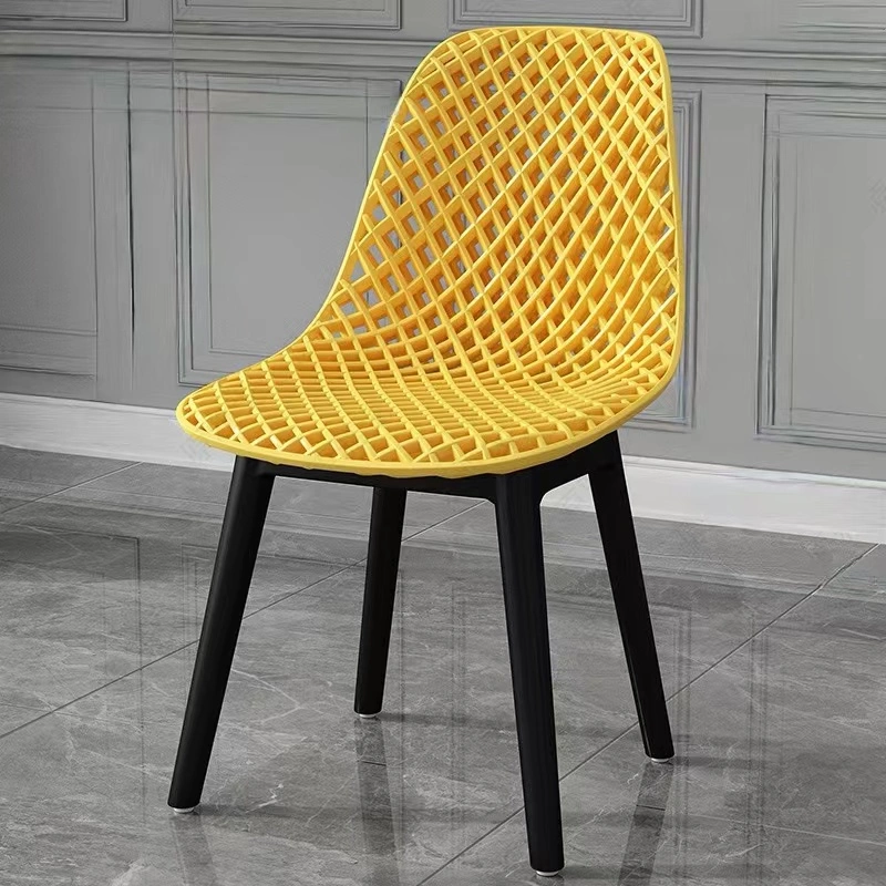 Modern Hot Sale Plastic Double-Layer Hollow Dining Coffee Chair for Hotel Restaurant