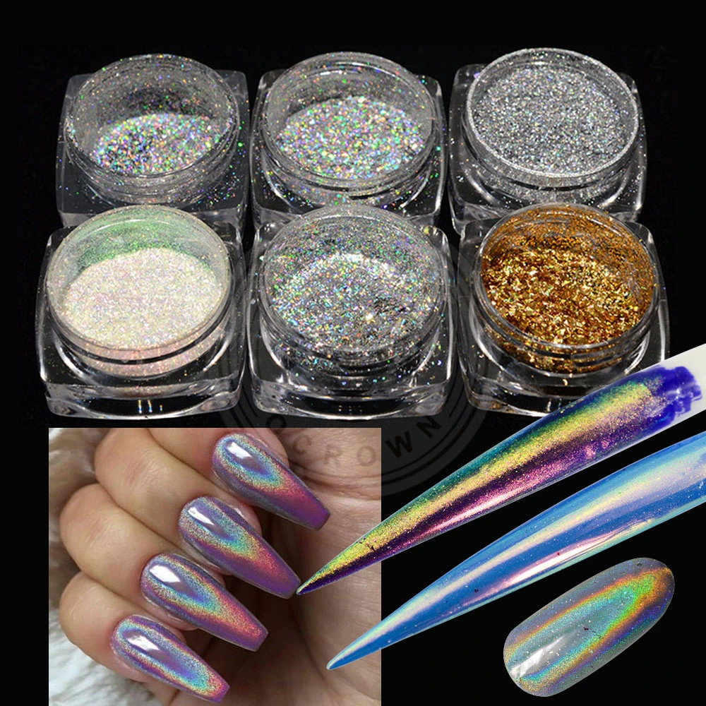 Laser Holographic Unicorn Rainbow Chrome Mirror Pigment Powder