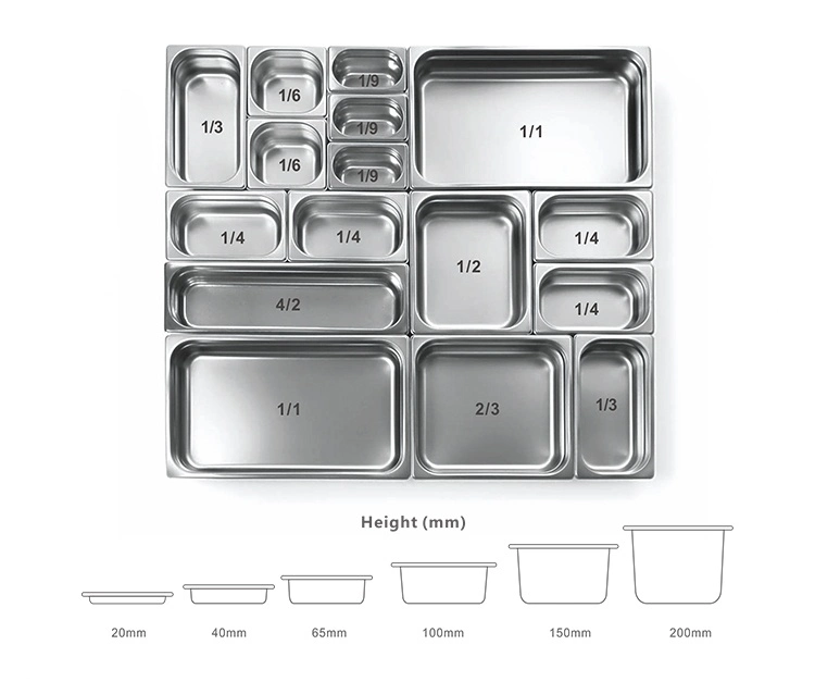 Metal Stamping Stainless Steel Lid Gn Gastronorm Cake Ice Cream Food Container Pan