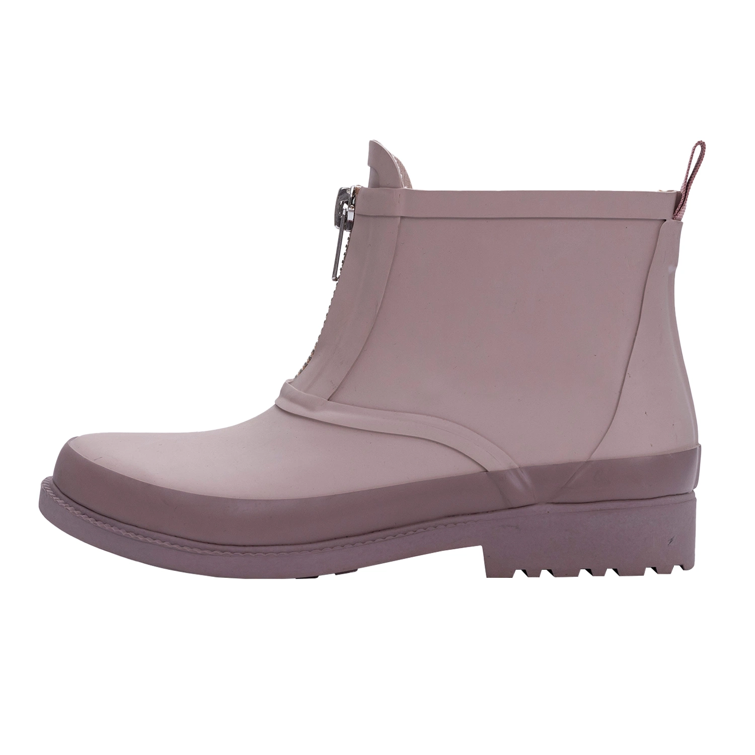 One Color with Zipper Fashion Lady Waterproof Rain Boot