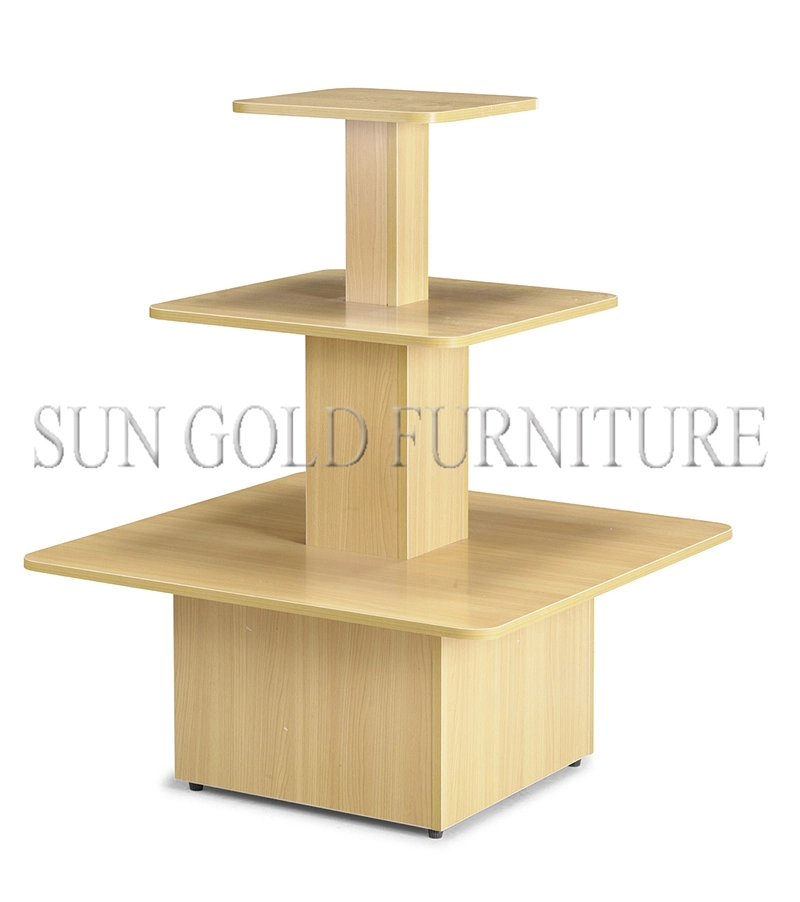 3 Tier Oval Melamine Waterfall Table, Wooden Display Shelf (SZ-WDR003)