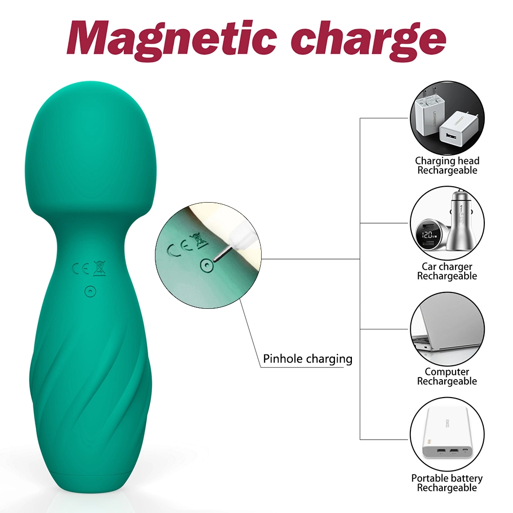 Nuevo diseño Mini 2 en 1 chupando Wand Massager Vibrator Mute Vibradores AV portátiles potentes y resistentes MasPager