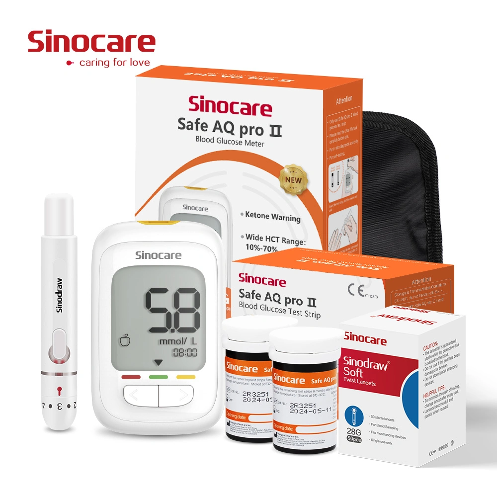 Les dispositifs médicaux du ménage Sinocare Compteur de glucose de sang avec des bandes