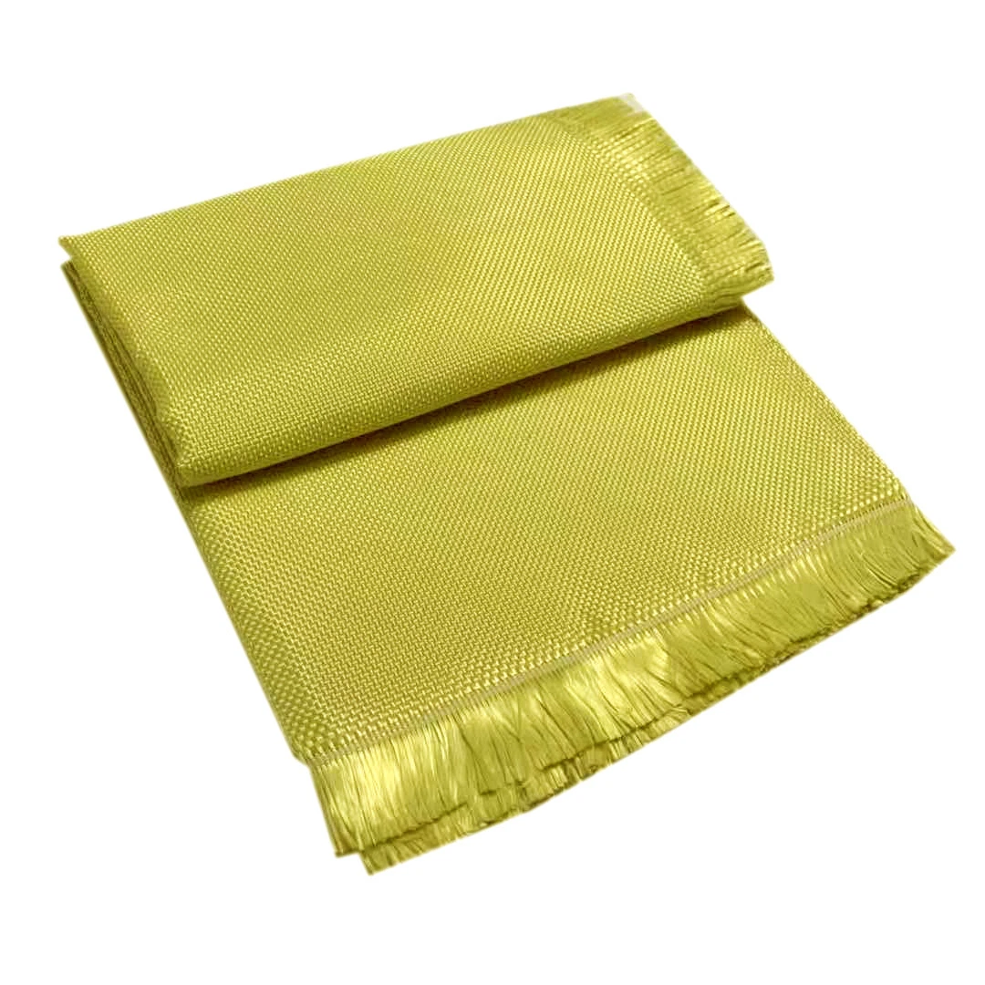Amarillo 1000d tejido Plain de fibra aramida tejido para uso industrial.