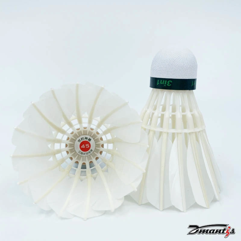 Top Sales Good Quality Goose Feather Dmantis D45 Training Badminton Shuttlecock