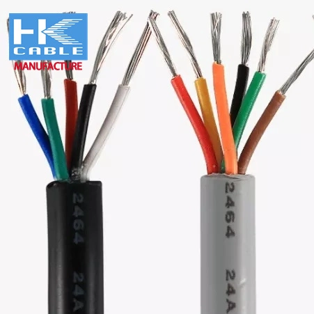 Awm UL2464 PVC UL Listed Power Cable 2core 3core 2464 22AWG 24AWG Cable 300V UL2464 Power Cable LED Red & Black & Yellow