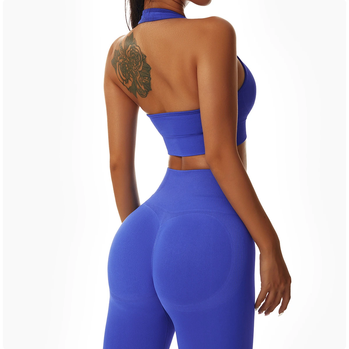 Custom femmes sans couture ensemble de yoga gym ensembles de fitness combinaison de yoga Brassière de sport Leggings de yoga vêtements d'entraînement