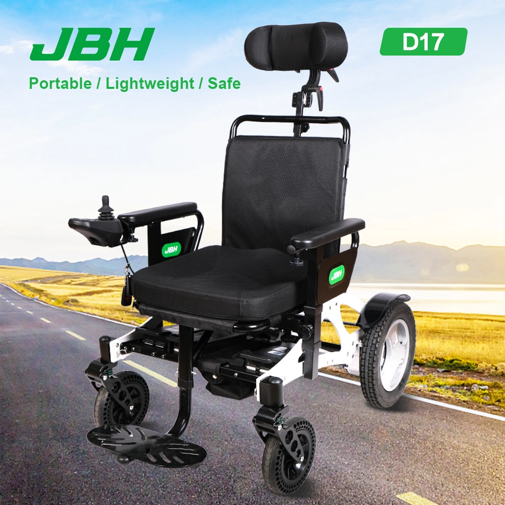 Silla de ruedas eléctrica de potencia plegable y motorizada barata Precio ligero plegable pesado Silla de ruedas de servicio para adultos