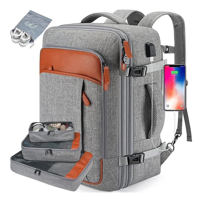 Erweiterbare große Custom Travel Rucksäcke unter Sitz Carry-ons Tasche mit Verpackung Würfel