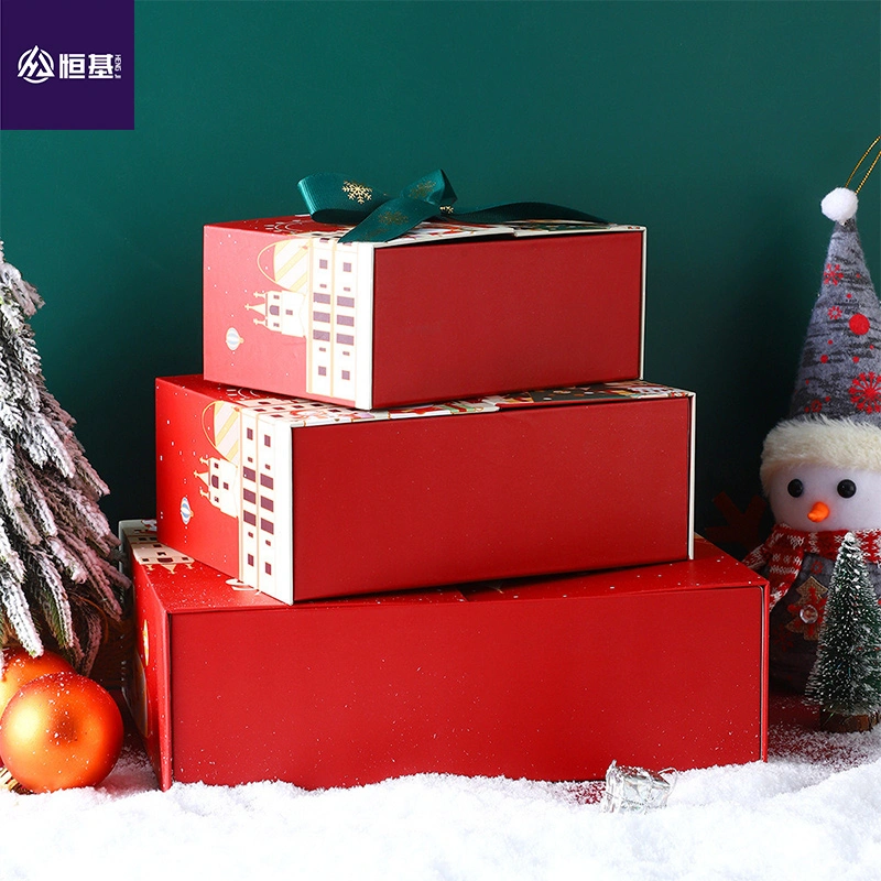 Custom Cardboard Bowknot Ribbon Decoration Christmas Gift Packaging Box