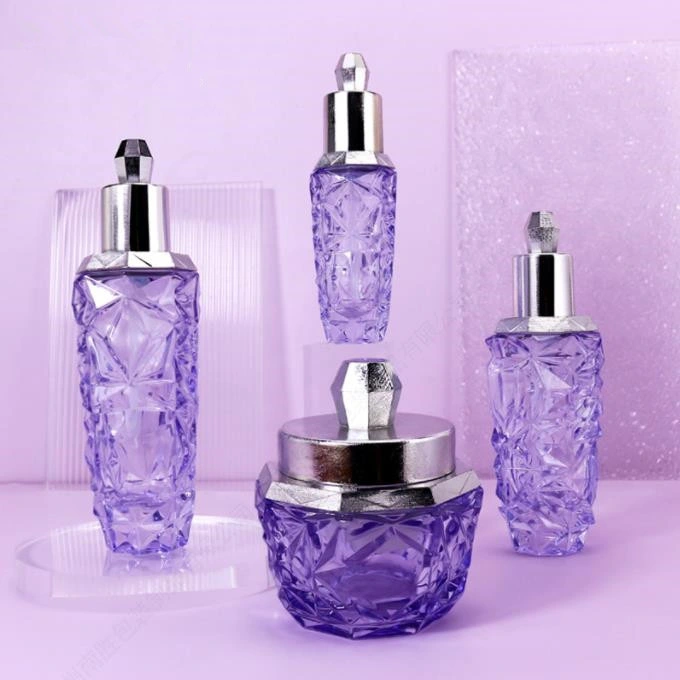 Creative Design Transparent Liquid Foundation Bottle Makeup Glassware Lotion Cosmetic Packaging