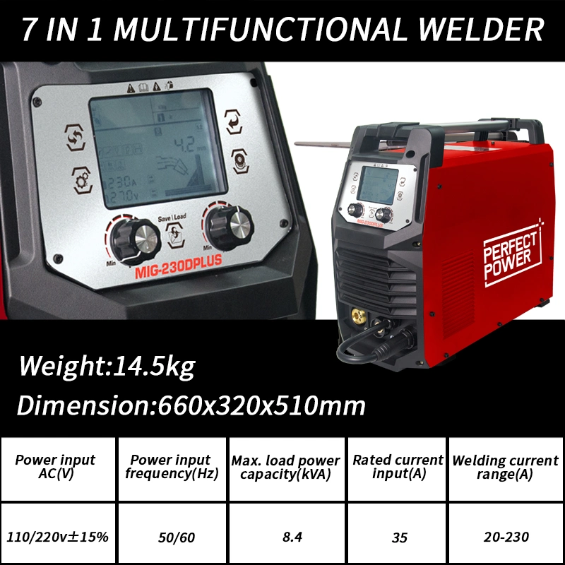 Soldadora digital MIG máquina de soldadura en caliente máquina de soldadura MIG Bulkbuy Soldadora de arco