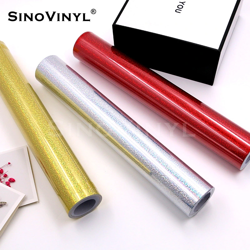 SINOVINYL High quality/High cost performance  Holographic Saprkle Dots Red Cellphone Decor DIY Adhesive Vinyl for Cutting Plotter