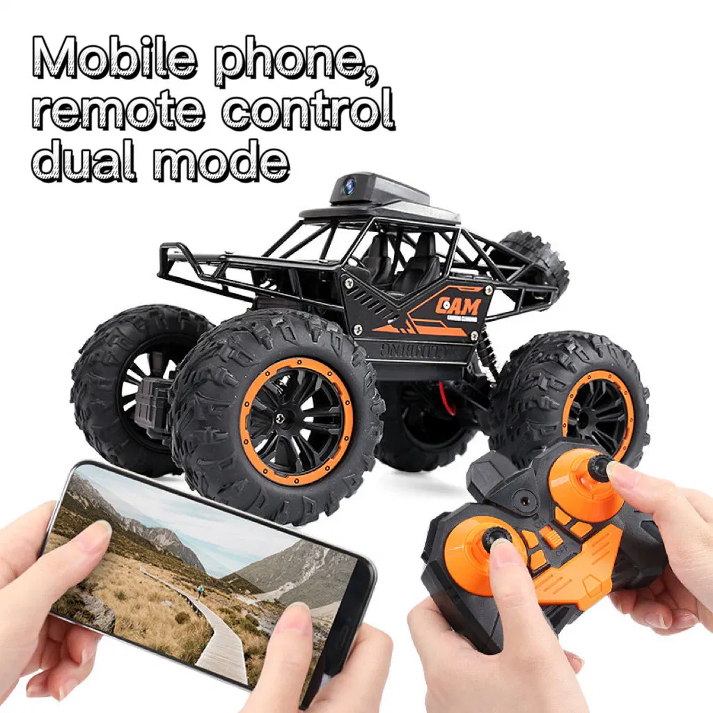 2,4GHz 1/18 APP Control Alloy 4WD RC Toys Climbing Car Con juguetes de control de radio de cámara inalámbrica