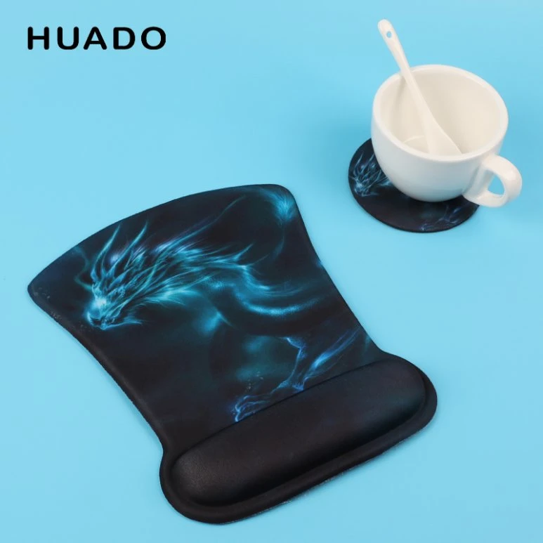 Huado Mouse Pad with Wrist Rest, Keyboard Pad, Cup Mat, Custom Mouse Pad, Dragon