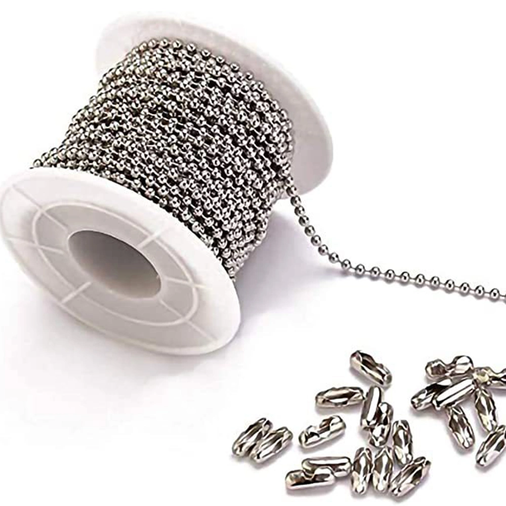 Metal Bead Chain Necklace, Stainless Steel Roller Ball Chain