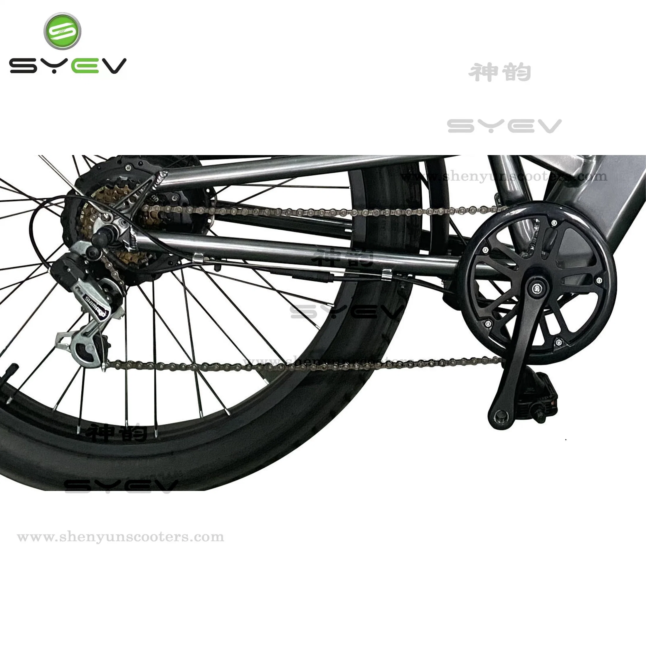 China Shenyun Factory Top Sale High Speed Aluminum Alloy 26" Fat Tyre Electric Mountain Bike for Adults