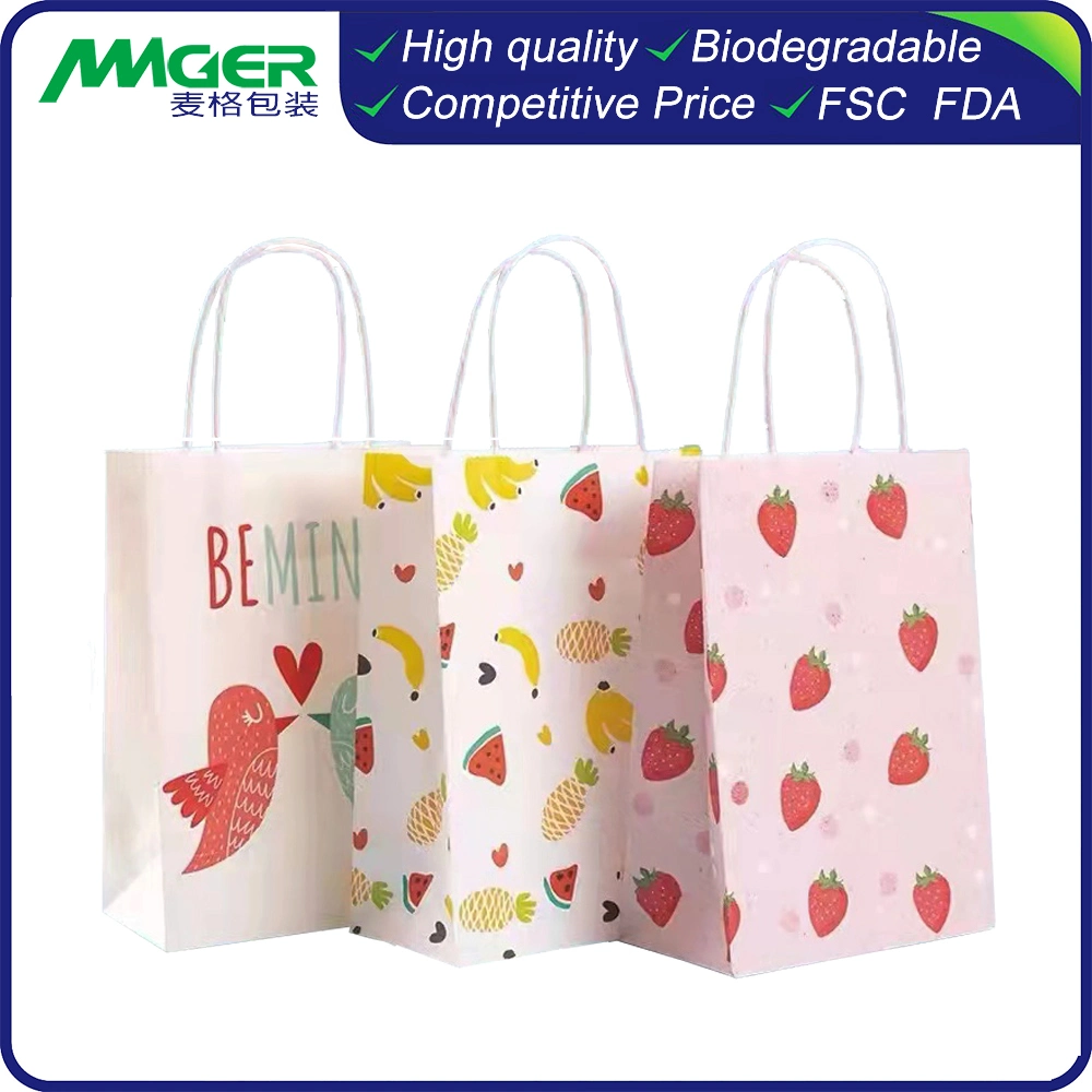 Kraft Paper Gift Bag Twisted Handle Shopping Bag Non Woven Bag