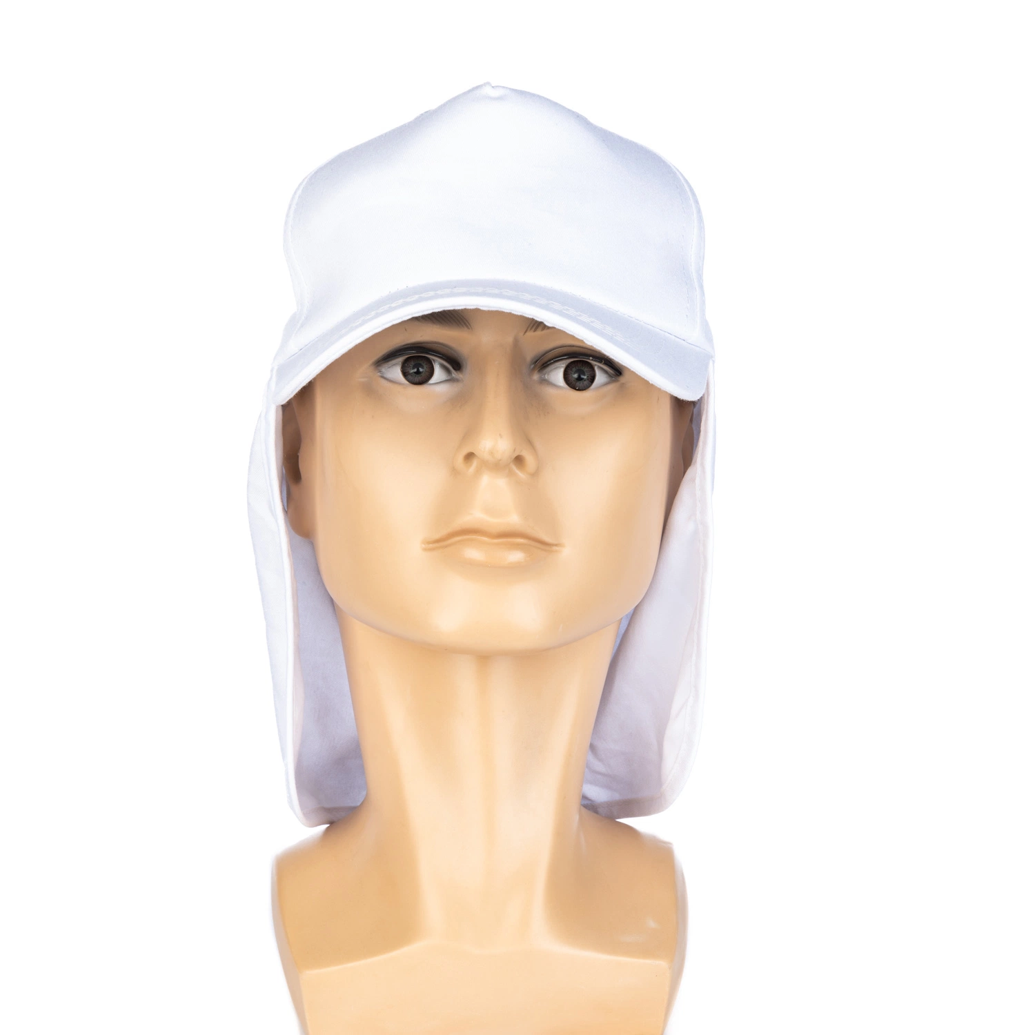 Outdoors Sports White Neck Shade Flap Neck Face UV Sun Protection Safety Work Cotton Baseball Cap PPE Supplier