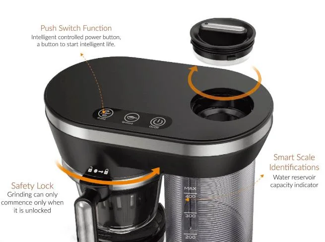 600W Automatische Kaffee Teekocher beide Grind Bean gemahlener Kaffee