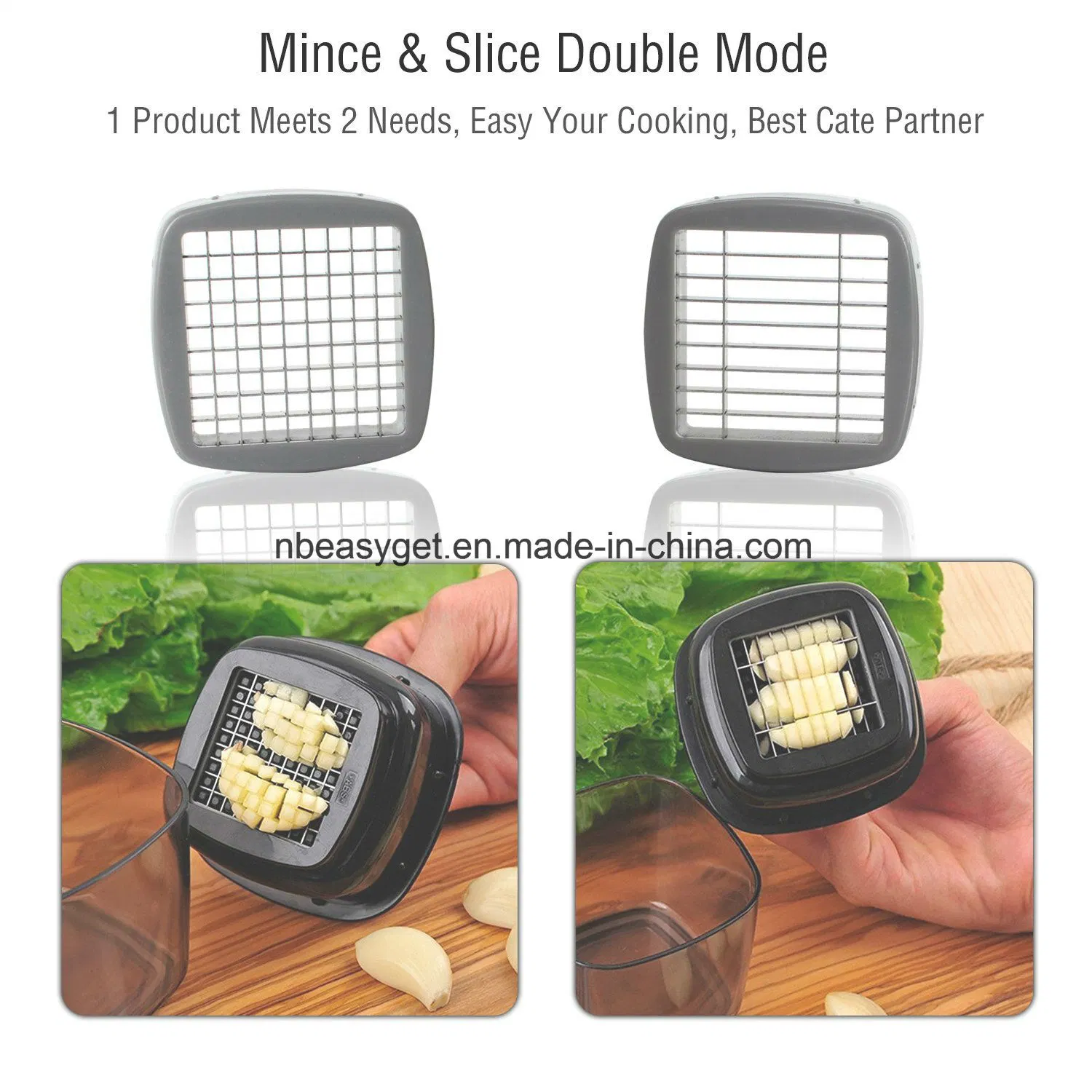 Garlic Chopper, Garlic Crusher Chopper, Garlic Press, Mini Chopper. Mincer Slicer Dicer Grater Miniature Alligator Anti-Rust, Best Kitchen Assistant Esg10123