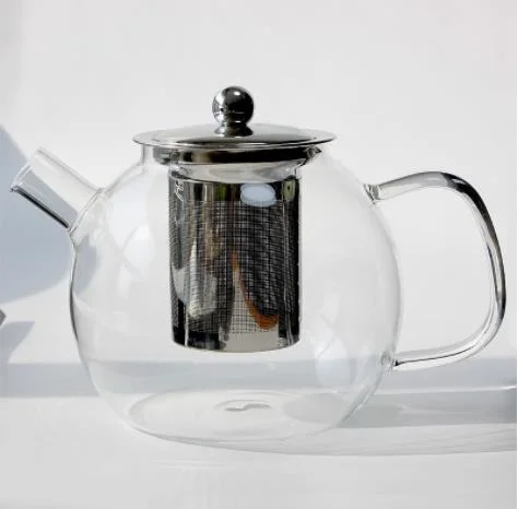 Hot Selling Handmade Borosilicate Glass Square Teapot Set with Stainless Steel Infuser