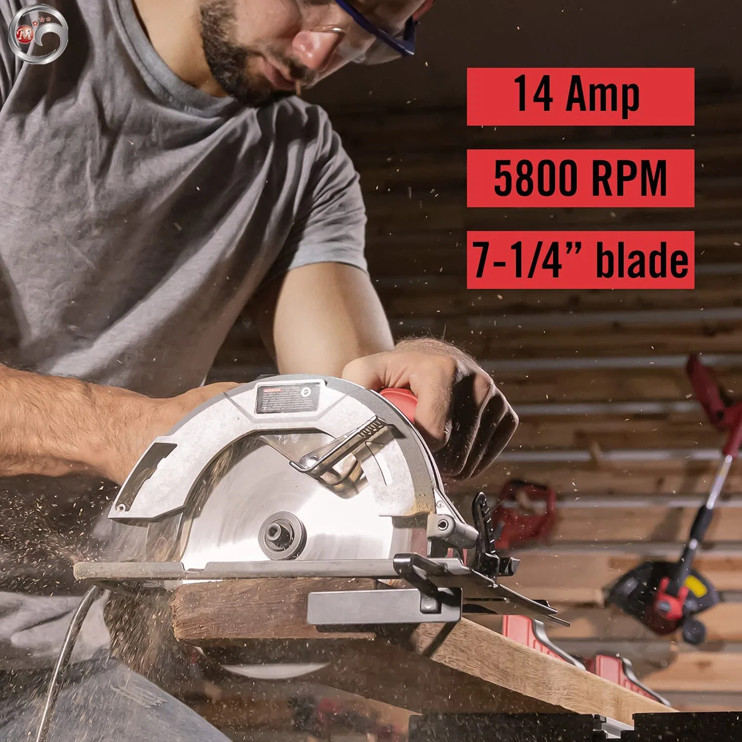 Mini Adjustable Handheld Corded Circular Saw for Wood and Metal