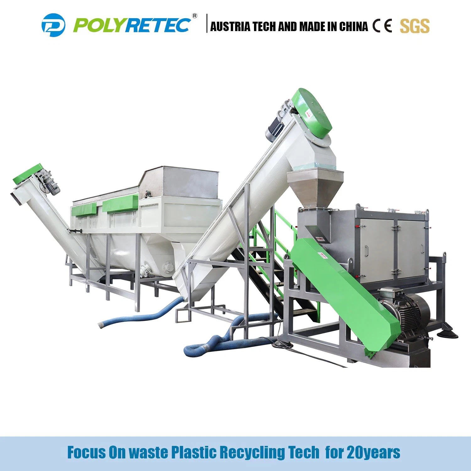 500 Kg/H - 3000 Kg/H Plastic ABS/PS/Household Appliance TV Shell Crushing Washing Recycling Equipment