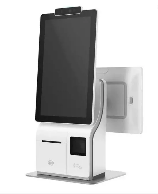 15 Inch Customer Payment Kiosk NFC Barcode Credit Card Self-Service Touchscreen Kiosk White Menu Board Partner