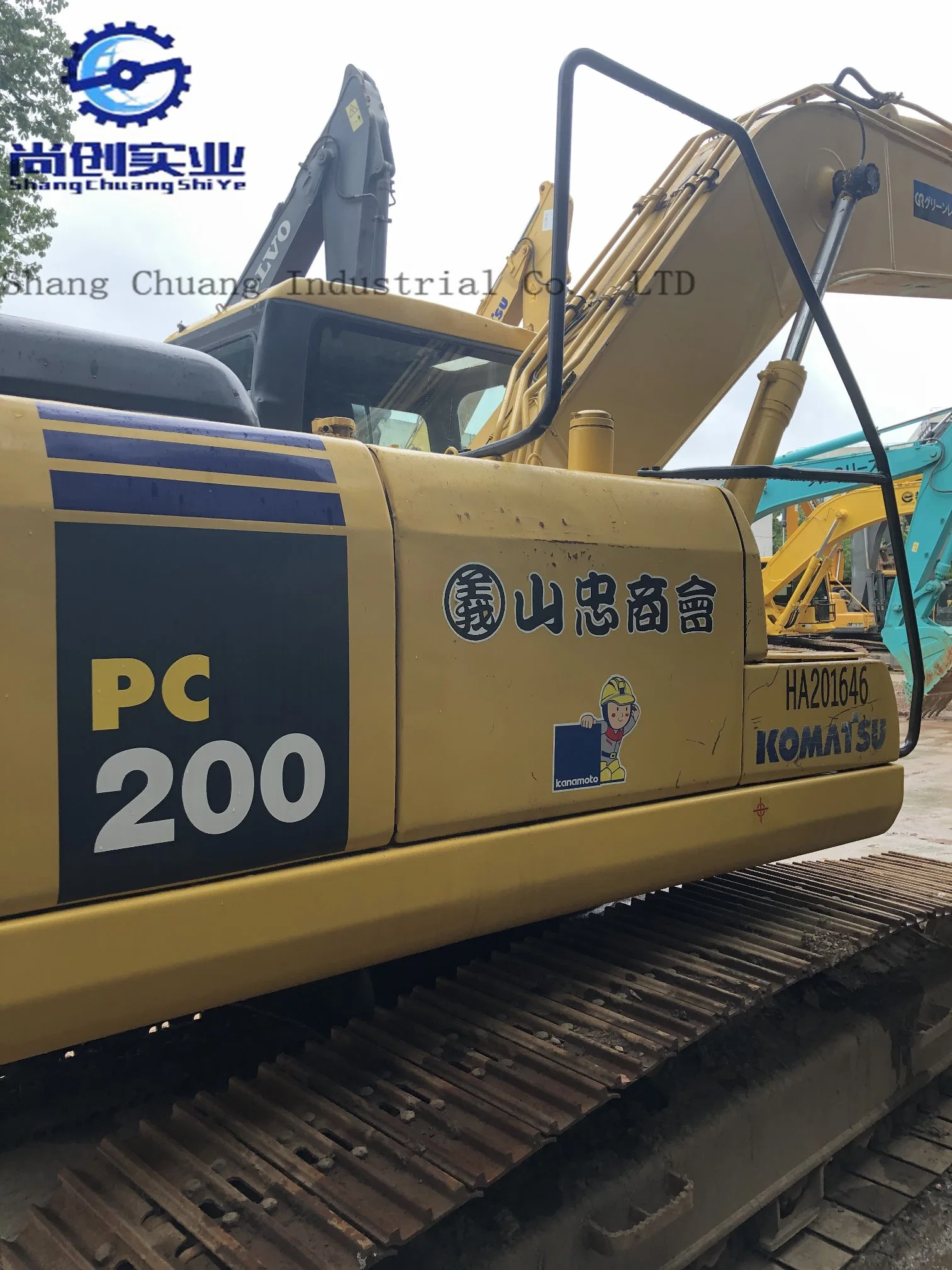 Second-Hand Original Japanese Komatsuu PC200-7 20 Ton Model Crawler Repair Earth Machine Engineering Machine Excavator and Accessories