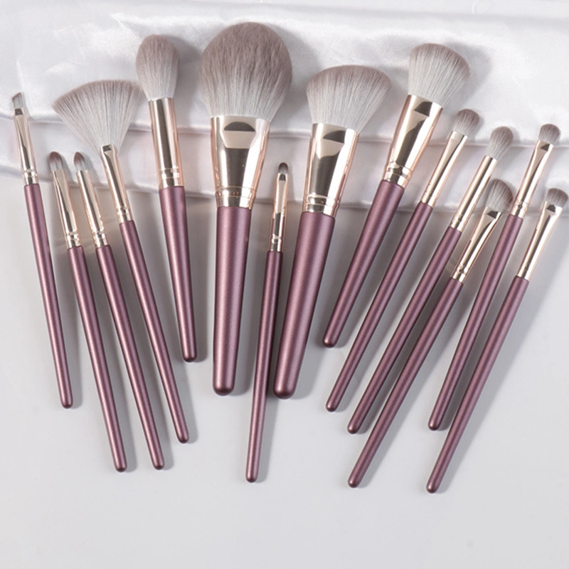 Maquillaje profesional Brush Cepillo cosmético al por mayor 14pcs Set maquillaje con logotipo personalizado