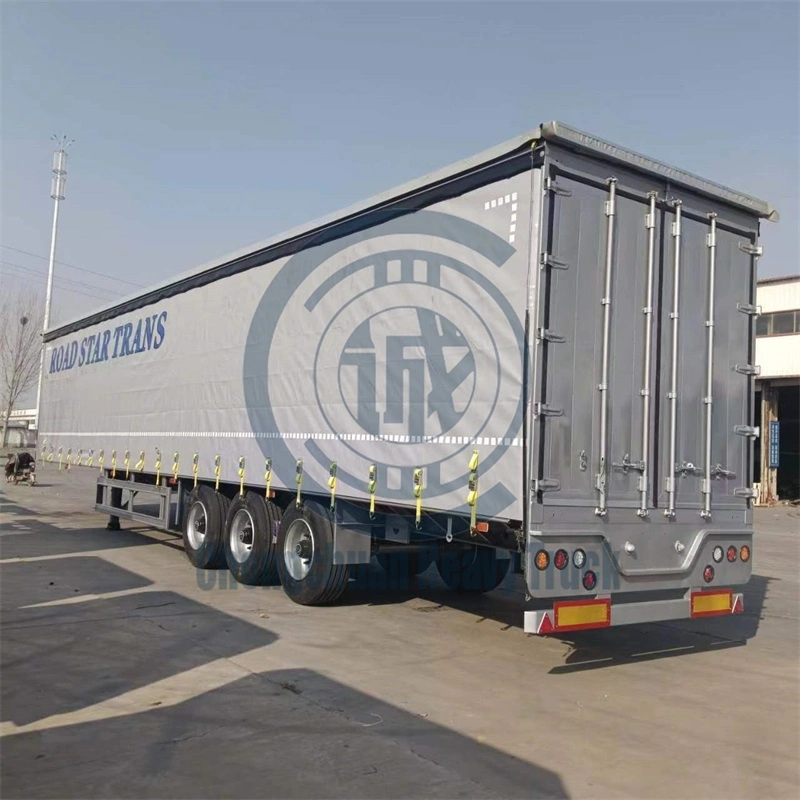 Cost-Effective 3/4 BPW Axles Drop Side Curtain Semi Trailer Mechanical Suspension Loading 40tons Good Quality at Low Price