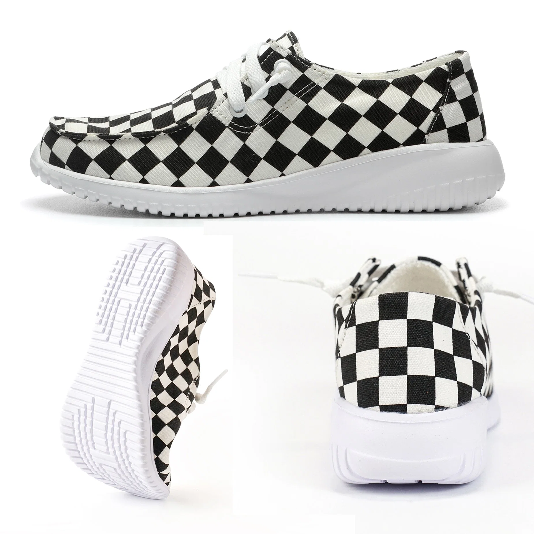 Women's Comfy and Breathable High Top Lace UPS Casual Walking Canvas Shoes