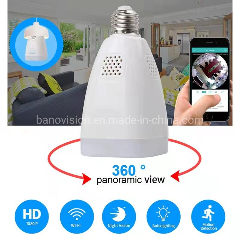 Banovision 1080P 2 MP 3 MP surveillance de sécurité Wi-Fi IP panoramique numérique Caméra vidéo CCTV Tuya lampe