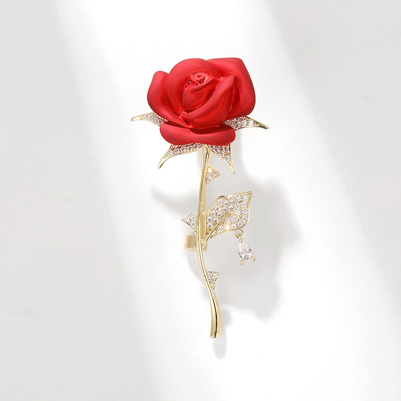 Joli design Tulipe Broche Rose pour femmes Élégante Corsage Broche de mode
