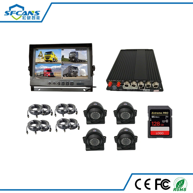 Hidden 4G GPS Track DVR Full Monitor Systems for Taxi Bus Truck