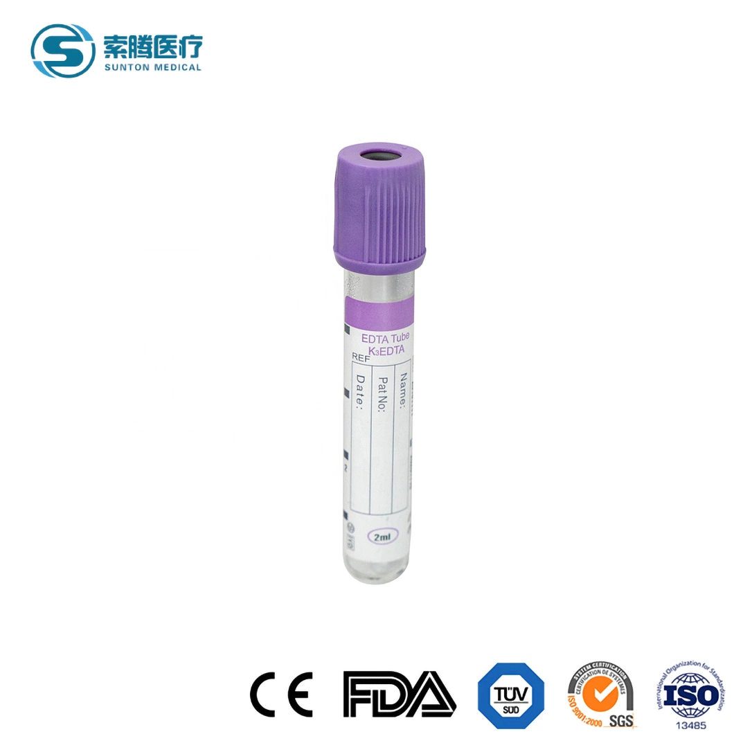 Tubo de recogida de sangre de vacío Sunton China desechable médico al por mayor personalizado Fabricantes de tubos de extracción de sangre de vacío estériles tubos de sangre de vacío médico