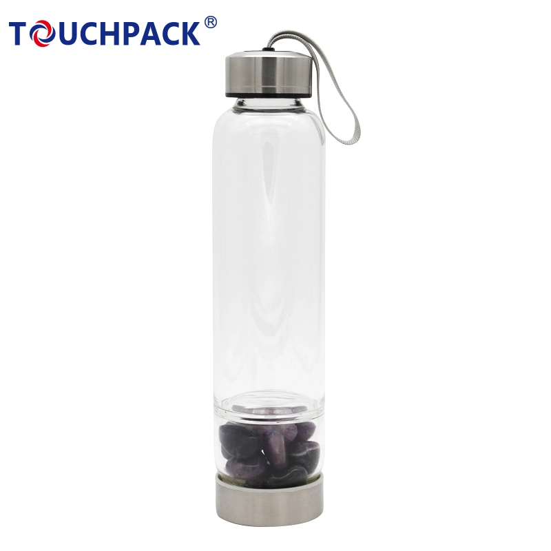 Écologique de la promotion de l'eau en verre bouteille personnalisée avec Crystal