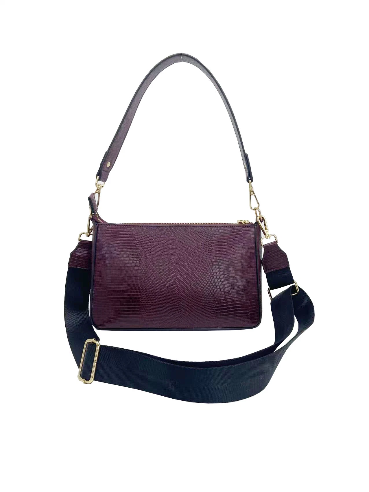 Lizard PU Leather Shoulder Handbag