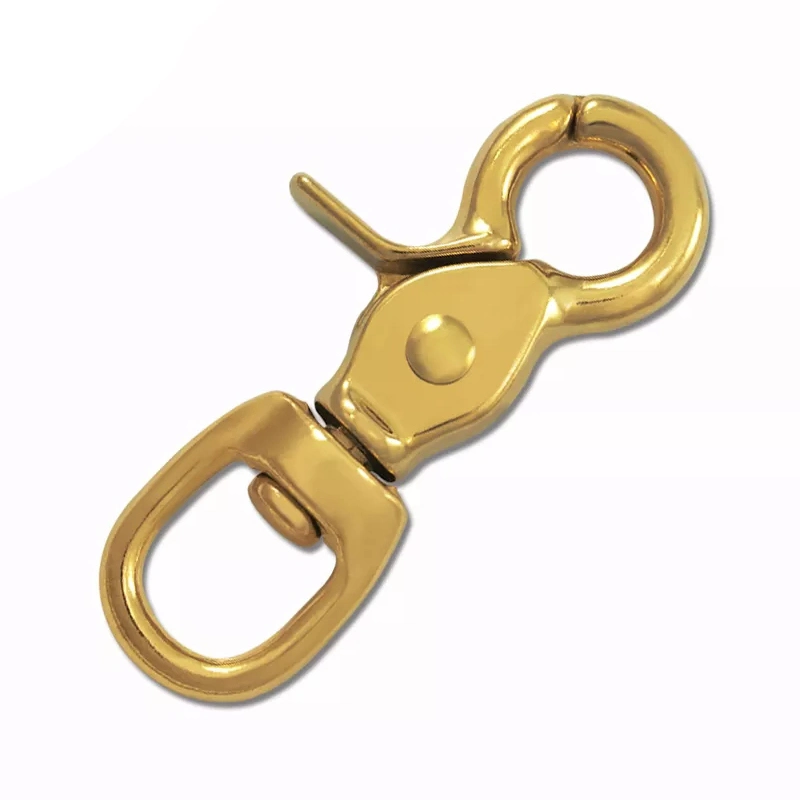 Solid Brass Bag Lobster Clasp Keychain Swivel Snap Hook