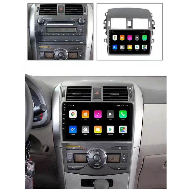 Android 12 Toyota Corolla 9'' Car Radio Video Stereo GPS WiFi Bt USB 2.5D Touch Screen for Toyota Corolla 2006-2012 Corolla Dashboard