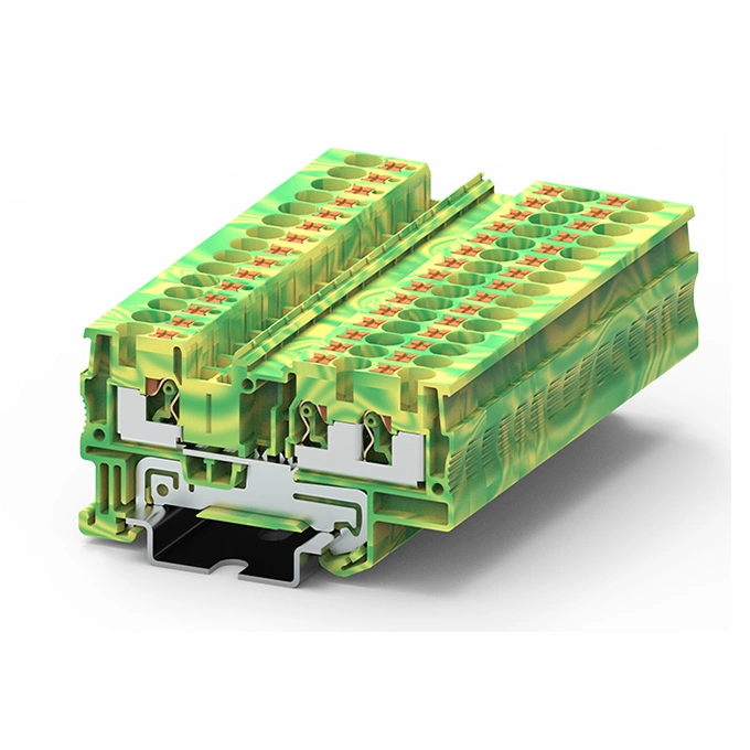 Push in DIN Rail Quattro Ground Terminal