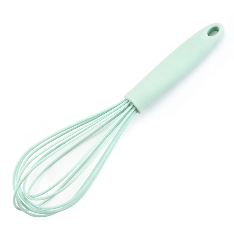 Custom High Quality Mini Silicone Whisk for Kid Silicone Coated Egg Whisk Plastic Handle