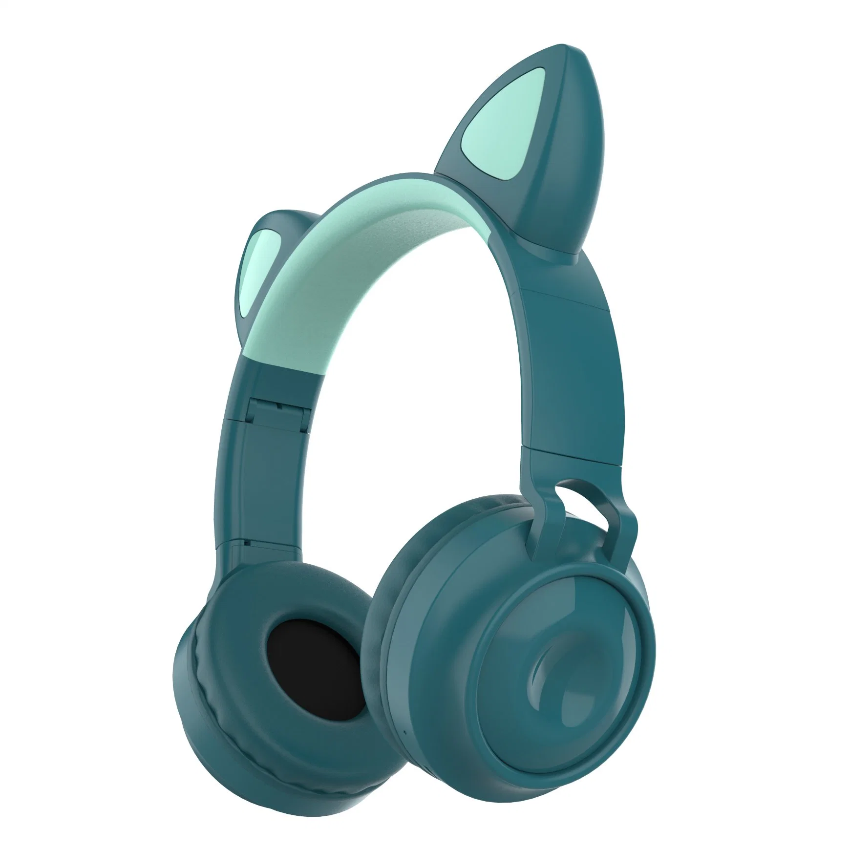 Casque d'écoute sans fil pliable avec support d'oreille TF Casque de jeu sans fil avec carte Bluetooth Light